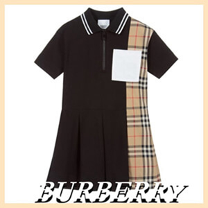 新作 BURBERRY/ コピー ブラックチェックドレス 大人もOK★送料関税込