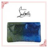 2015AW クリスチャン ルブタンコピー Christian Louboutin Loubiposh Spikes Clutch Bag☆Blue