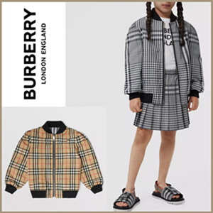 バーバリー 偽物 新作[Burberry]ダウン キッズ リバーシブルチェックボンバージャケット子供服☆ 80384001