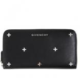 GIVENCHY 16AW PANDORA ジバンシィスーパーコピー クロススタッド ファスナー長財布_BLACK BC06276683001