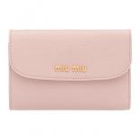 2017新作入荷 MIU MIU MATELASSE ミュウミュウスーパーコピー【大人可愛い】マドラス 3つ折り長財布 5ML225 034 F0615