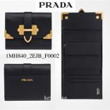 2017新作！PRADA プラダスーパーコピー Gold金具がポイント 二つ折りウォレット 1MH840_2EJB_F0002