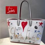 18SS 新作 ★ クリスチャン ルブタンコピー CHRISTIAN LOUBOUTIN ★ CABATA TOTE BAG ☆ 爽やか白！☆11850103047