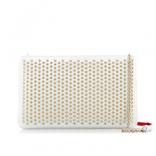 【Christian Louboutin】クリスチャンルブタンバッグスーパーコピー LOUBIPOSH SPIKES CLUTCH White