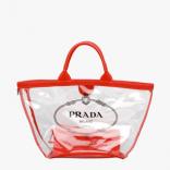 2018SS ☆PRADA プラダスーパーコピー☆ビニール ハンドバッグ 1BG166 rosso