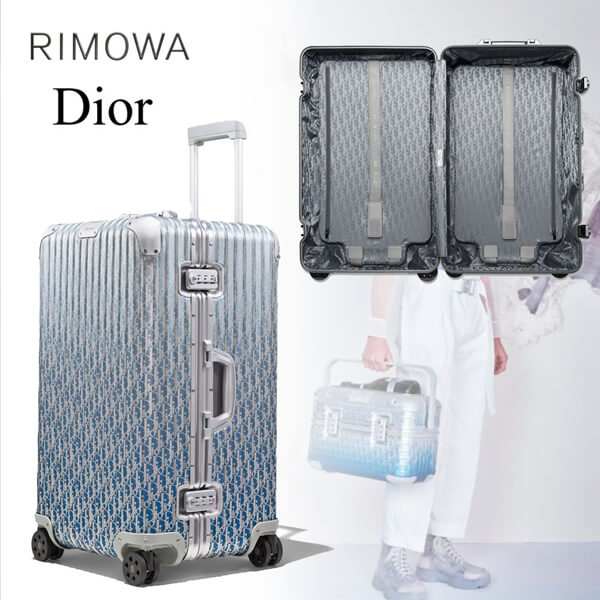 2020先行販売!ディオール×RIMOWA ディオール リモワ 偽物 トランク キャリーケース ブルー 1DRTR003YWX_H00E