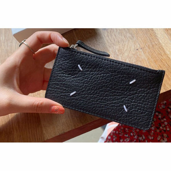 マルジェラ カード ケース 偽物★メゾンマルジェラ★Leather cardholder コイン カード ケース★