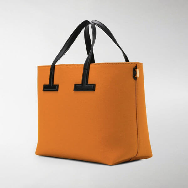 トムフォード トートバッグ 偽物 TOM FORD Canvas T Tote Bag Orange キャンバス トートバッグ