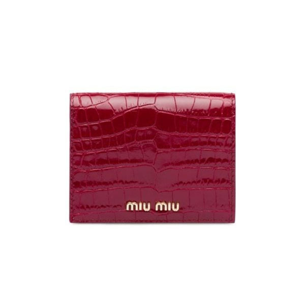 MIU MIU クロコダイル 財布 偽物【ミュウミュウ】牛革 財布 3色