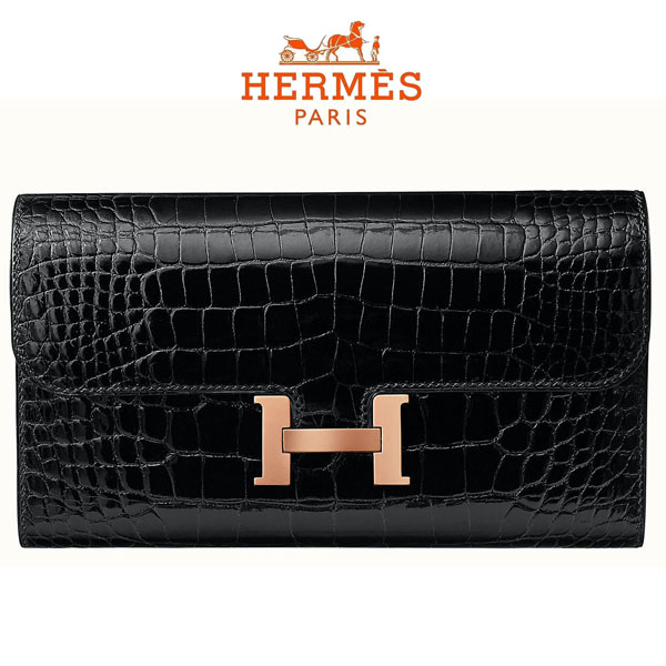 エルメス 財布 偽物 クロコダイル*多色展開*◆Hermes◆大人リュクス☆ロングウォレット Constance H063623CD89