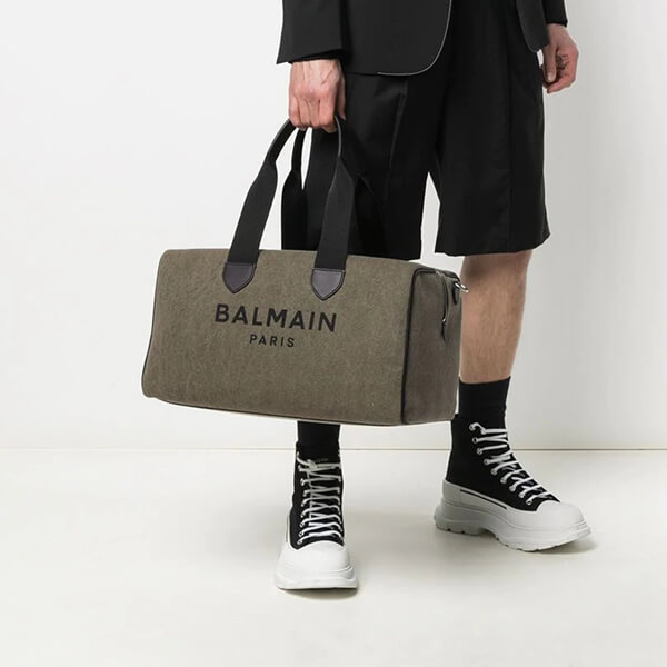 バルマン バッグ 偽物 Balmain ロゴ ボストンバッグ