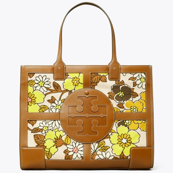 新作 トリーバーチ バッグ 偽物 Tory Burch エラ プリンテッド クワドラント トート バッグ