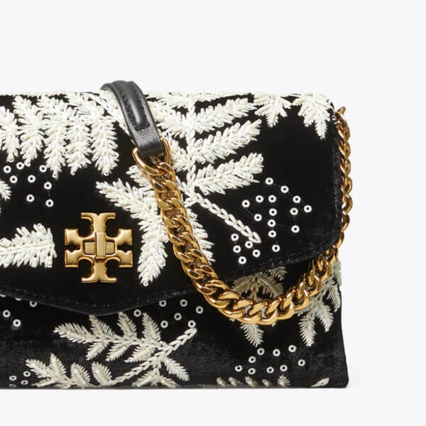 トリーバーチ バッグ 偽物 新作 Tory Burch キラ ベルベット チェーン ウォレット