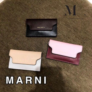 MARNI マル二 キーホルダーポーチ コピー サフィアーノレザー ピンク PCMO0003U0LV520Z172N