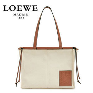 ロエベ クッショントート コピー Cushion small leather-trimmed canvas Tote bag 330.02AA93