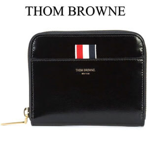 トムブラウン 財布 コピー Thom Browne ファスナー財布（黒）FAW013A00003