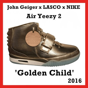 ナイキ スニーカー コピー John Geiger x LASCO x ナイキAir Yeezy 2  Golden Child  2016 GC2016YZ