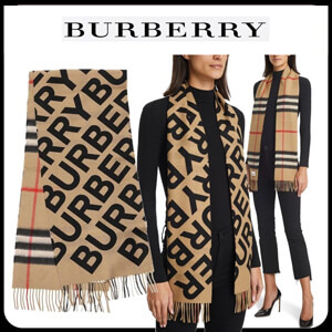 バーバリー マフラー コピー BURBERRY チェック&ロゴ カシミアマフラー 8024480A1189