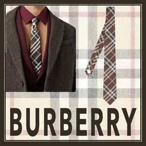 バーバリー ネクタイ 偽物 BURBERRY ヴィンテージチェック シルクネクタイ