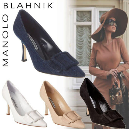 マノロブラニク パンプス 偽物【MANOLO BLAHNIK】気品あふれるパンプス☆Maysale 90