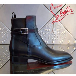 20W◆ルブタン ブーツ コピー◆メンズブーツ◆【Christian Louboutin Kicko】ブラック◆レザー 3191177BK01