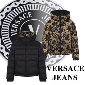 ヴェルサーチェ 偽物 ダウンジャケット世界中で大人気！【VERSACE JEANS】リバーシブル*バロック*ロゴ* FSZ5187001