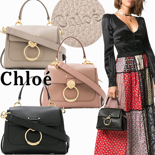 クロエ バッグ コピー CHLOE TESS ミニ グレイン&シャイニー カーフスキン 2WAY デイ バッグ