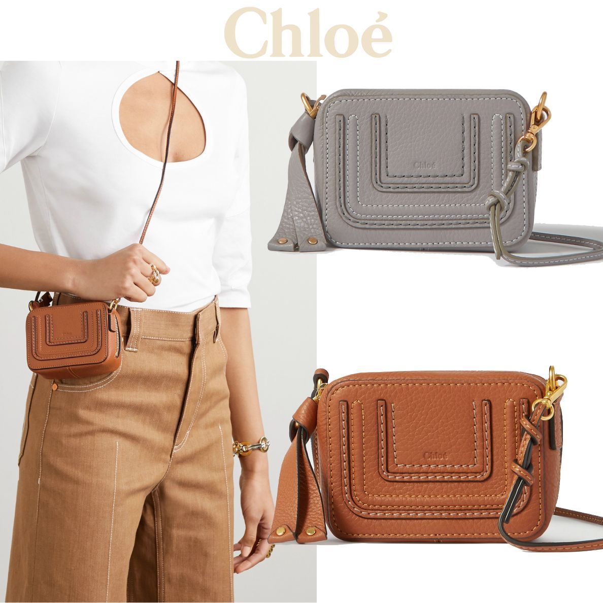 クロエ バッグ コピー∞∞CHLOE∞∞Marcie mini textured-leather バッグ☆ C20UP503161053