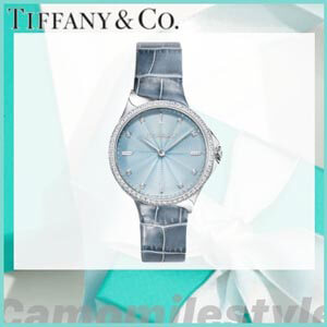 ティファニー 時計 コピー【TIFFANY&Co. 】メトロ 2-ハンド 28MM ワニ革 0.76ctダイヤ