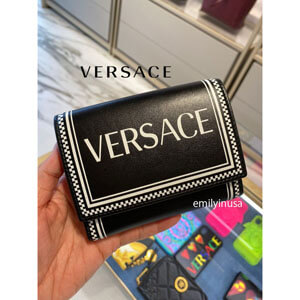 ヴェルサーチ 財布 コピー 二つ折り VERSACE*90s Vintage Logo Bifold Wallet