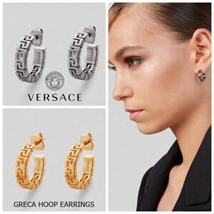 ヴェルサーチ コピー ピアス VERSACE グレカ フープ【売上額TOP10】