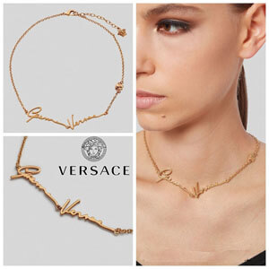 ヴェルサーチェ ネックレス 偽物 VERSACE GV シグネチャー ネックレス