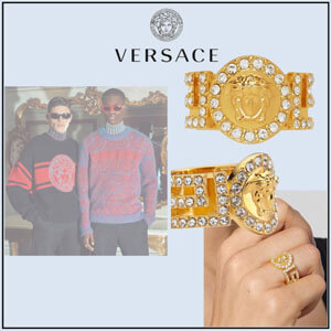 ヴェルサーチェ リング スーパーコピー《VERSACE》アイコン メドゥーサ クリスタル リング