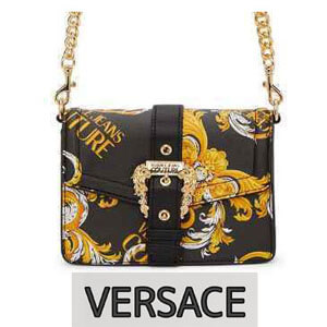 ヴェルサーチ ショルダーバッグ コピー VERSACE フェイクレザー Baroque バックル バッグ