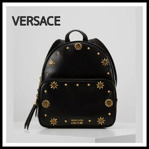 ヴェルサーチ リュック コピー Versace Jeans Couture☆スタッズ スモール バックパック