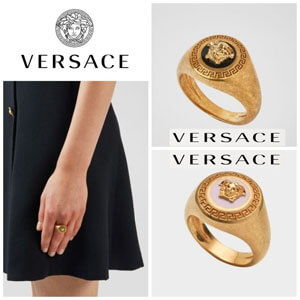 ヴェルサーチ リング コピー VERSACE ENAMEL MEDUSA MEDALLION リング