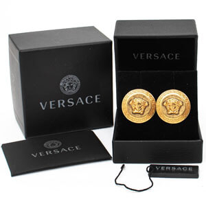 ヴェルサーチェ ピアス 偽物 VERSACE トリビュート メドゥーサ スタッズピアス UNISIEX