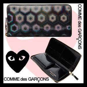 コムデギャルソン 財布 コピー【COMME DES GARCONS】ブラックレインボージップウォレット