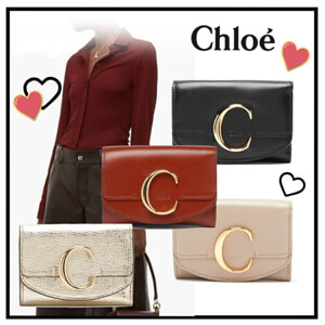 クロエ 偽物 財布 ★即日配送★Chloe C ミニトリフォールド ミニ財布