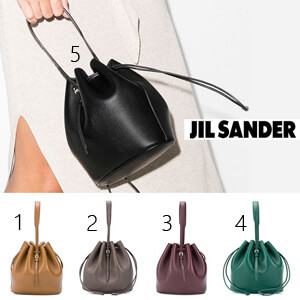 ジルサンダー 巾着 偽物 JIL SANDER バッグ コピー Holster レザー バケットバッグ