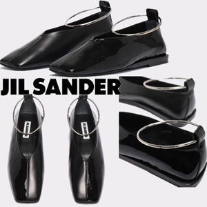 【新作】ジルサンダー 革靴 コピー JIL SANDER フラットシューズ バレリーナシューズ