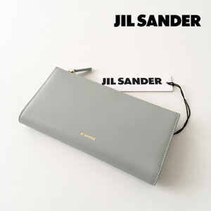 JIL SANDER【ジルサンダー 財布 偽物】LEATHER LONG WALLET 長財布 / blue