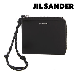 【ジルサンダー 財布 コピー】Jil Sander レザー コインカードケース ブラック