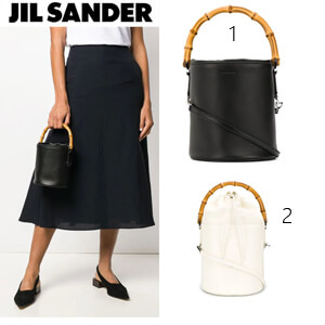 ジルサンダー 偽物 バッグ【JIL SANDER】★バンブーハンドルが可愛い★バケットバッグ