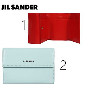 【ジル・サンダー 財布 偽物】Jil Sander レザー ミニウォレット 2色展開