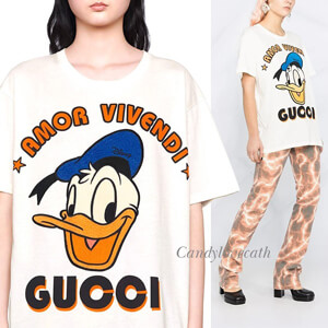 ★ディズニー グッチ ドナルドダック Tシャツ コピー★DISNEY x グッチ Donald Duck 615044XJDBJ9088