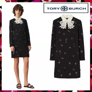 トリーバーチ 偽物 スカート 新作 Tory Burch ジュエル エンブロイド シフトドレス