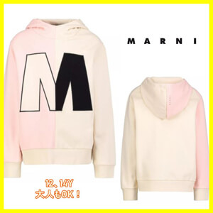 大人もOK マルニ キッズ 14a コピー MARNI ロゴパーカー 12、14歳