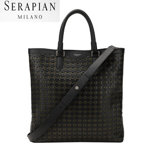 SERAPIAN☆セラピアン ハンドバッグ コピー Men’s vertical tote MOSAICO ハンドバッグ