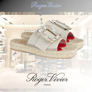 【★大人気★】ロジェ ヴィヴィエ サンダル コピー RogerVivier ☆ Strass ファブリック ミュール RVW62431140NG71S16